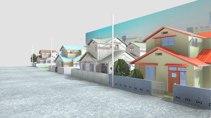 Doraemon City 3D Model