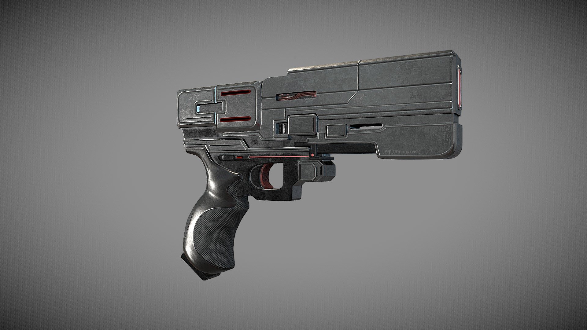 Enforcer Gun - 3D model by fluidvoxel [1c7007c] - Sketchfab