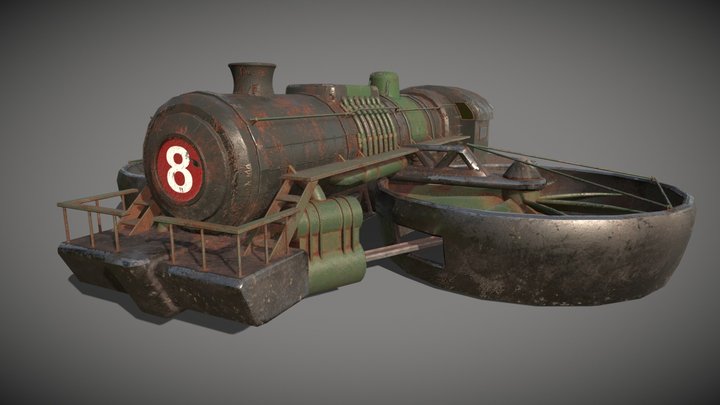 Flying Train 3D Model