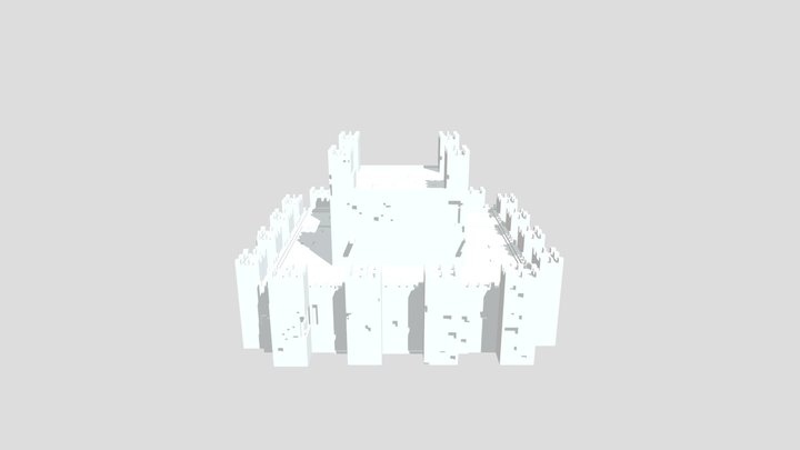 Low Poly Castle 3D Model