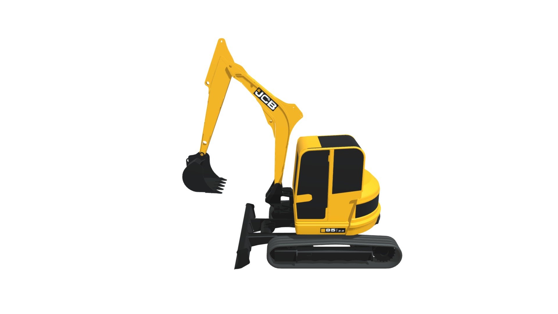 JCB 85Z-2 | 8.5 Tonne Compact Excavator — Sketchfab embed 3D viewer