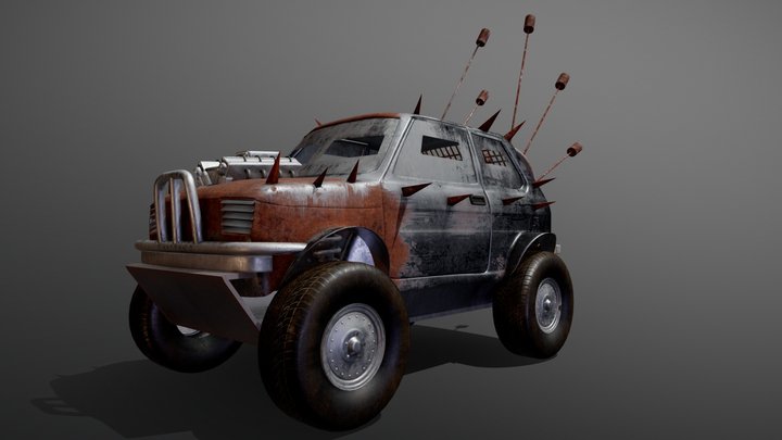 Mad Max inspired Fiat 126p 3D Model