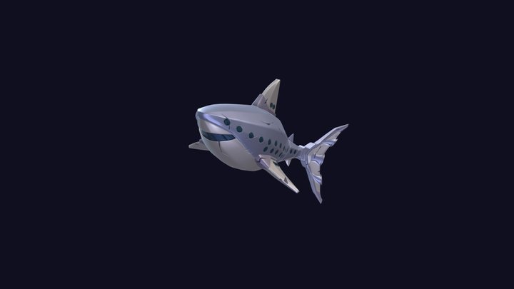 Shark Space Ship 3D Model