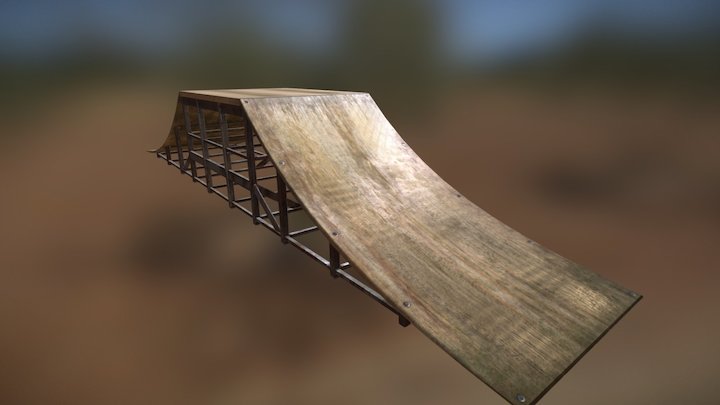 HoloTruck Mayhem - Large Double Ramp 3D Model