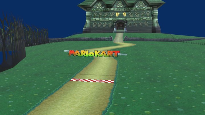 3DS - Mario Kart 7 - DS Luigis Mansion 3D Model