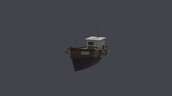Low-poly Boat 3D Model