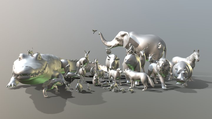 Animals Of The Land 3D Model