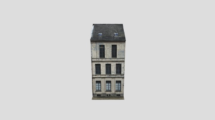 Old abandoned house in the center of Antwerp 3D Model