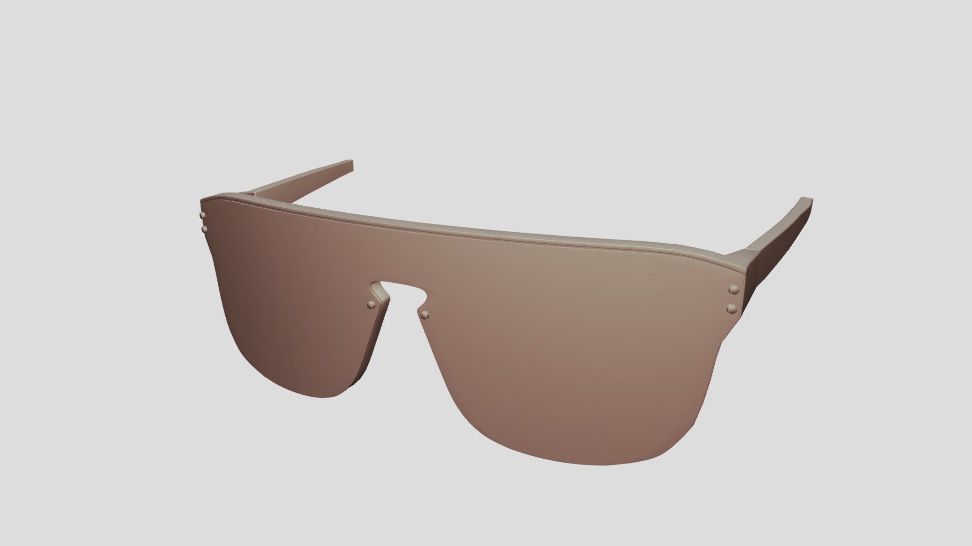 3D model Louis Vuitton Link PM Square Sunglasses VR / AR / low-poly