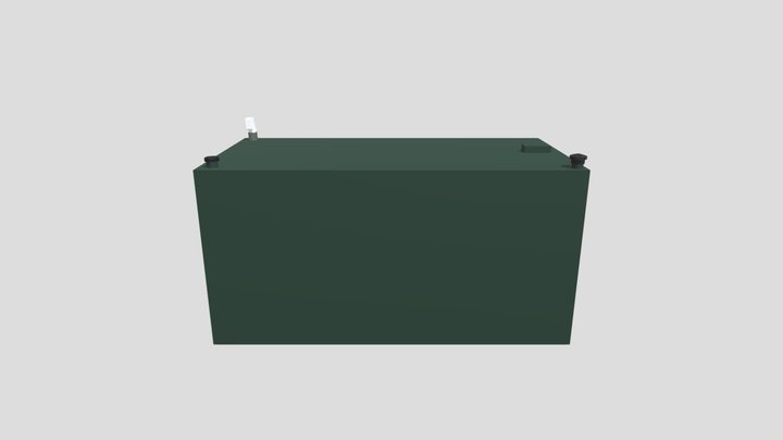 1,700L domestic flask bunded tank 3D Model