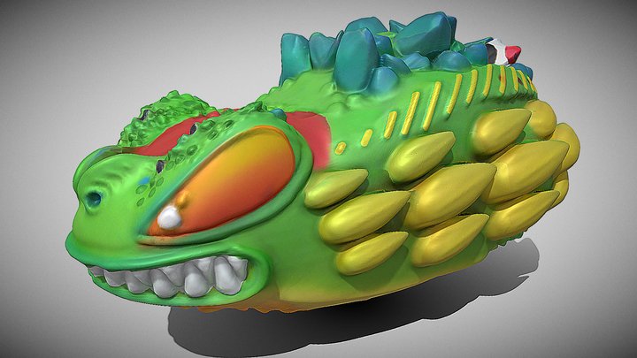 Goodzilla Softfrog Lure 3D Model