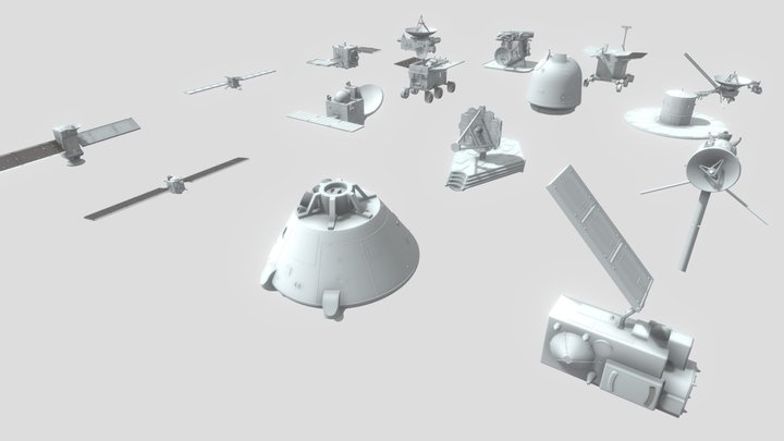 16 Satellites 3D Model