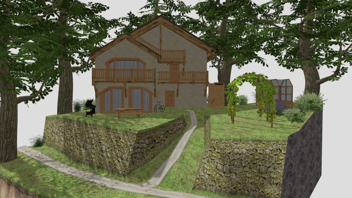 DAE Diorama - Eco house 3D Model