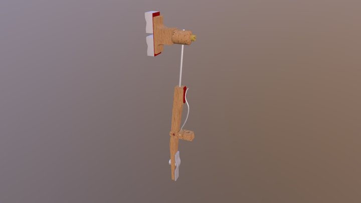 Dämpfer einer Klaviermechanik 3D Model