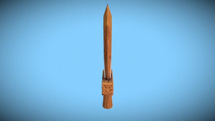 Wooden Sword 3D Model