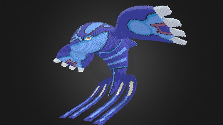 Minecraft Primal Kyogre Build Schematic 3D Model
