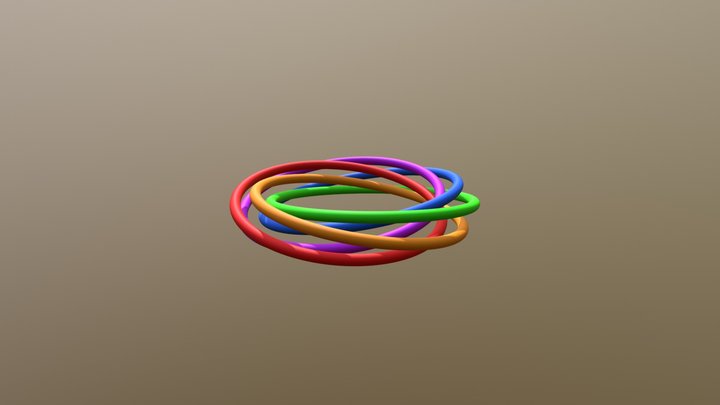 Villarceau Coil, thin 3D Model