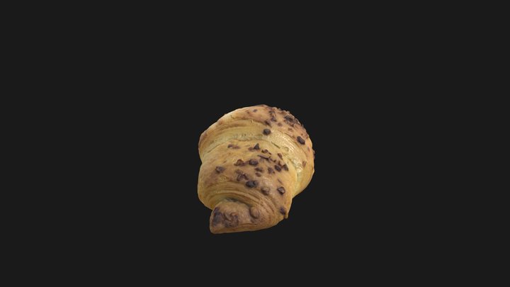 Chocolate Croissant #1 3D Model