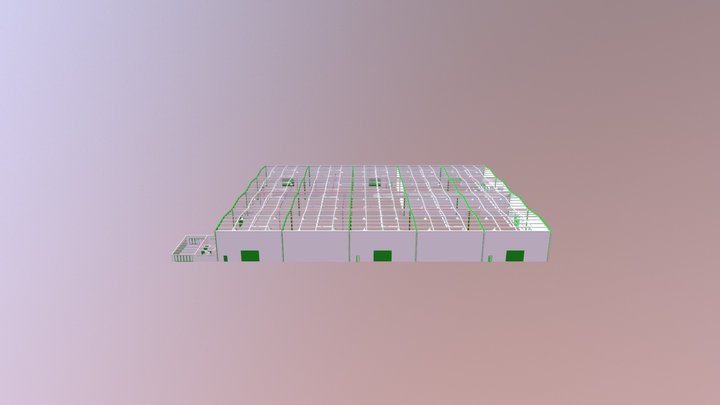 Factory Building 3D Model