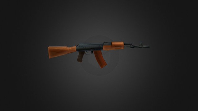 AK-74 Lowpoly 3D Model
