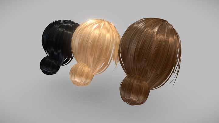 Free 3D file Hair 3D Model Zepeto Item Unity Prefab FBX Free Download Link Model to download and 3D printCults