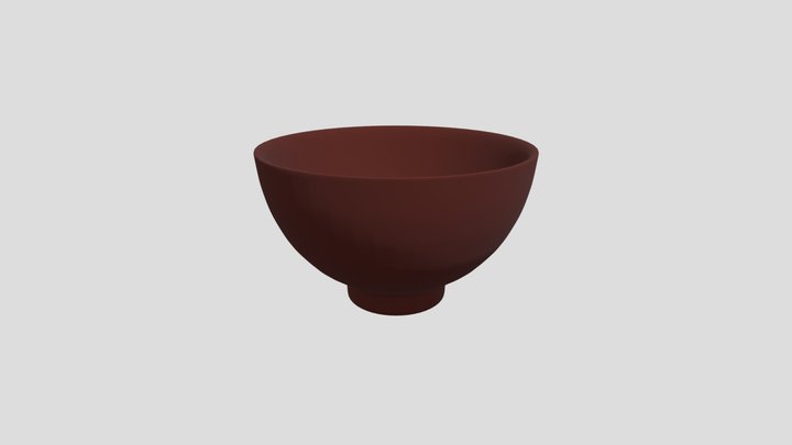 Red Bowl - Low Poly 3D Model 3D Model