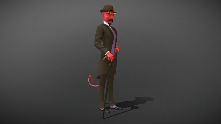 The Evil Gentleman 3D Model