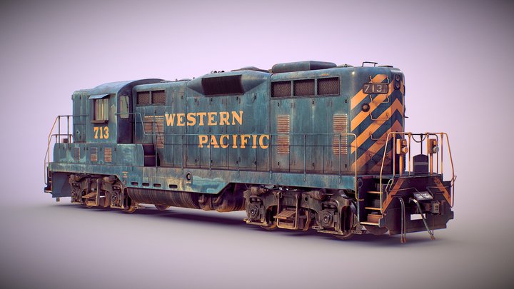 EMD GP7 Western Pacific 713 3D Model