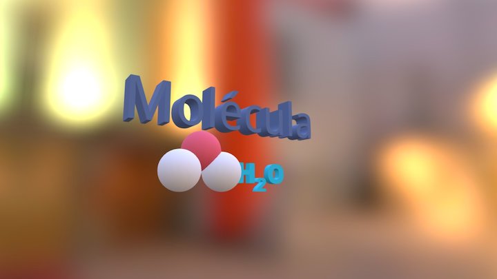 La molécula de agua 3D Model