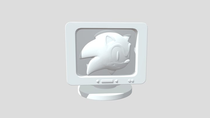 3D Printable Sonic 2 Extra Life Monitor