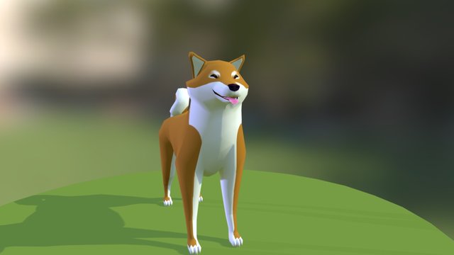 Low poly doggy 3D Model