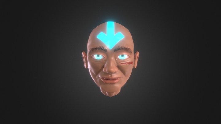 Airbender Avatar Head 3D Model