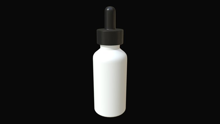 Opaque dropper bottle 1 3D Model