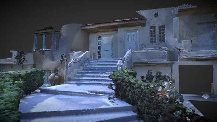 House facade and staircase 3D Model