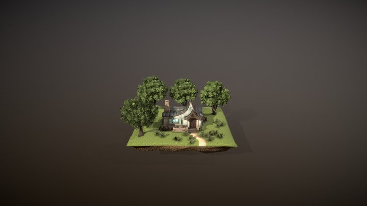 Cabin in the woods 3D Model