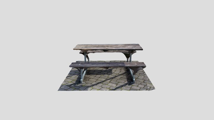 Tisch und Bänke 3D Model