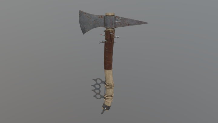 Post Apocalyptic Axe 3D Model