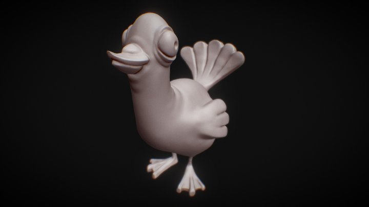 Cartoon Pigeon 3D Model