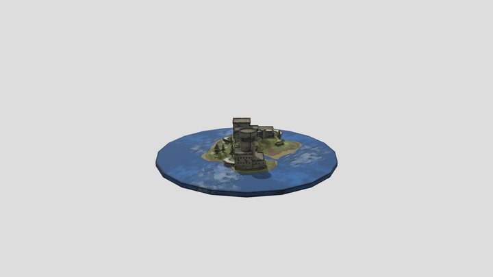 Island Fort - #FantasyIslandChallenge 3D Model