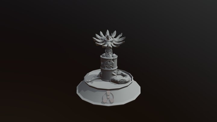 Mutated Bluecrown Passionflower 3D Model