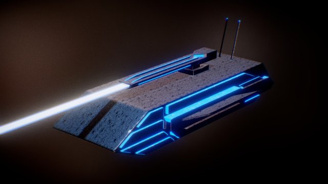 Laserhovertank 3D Model