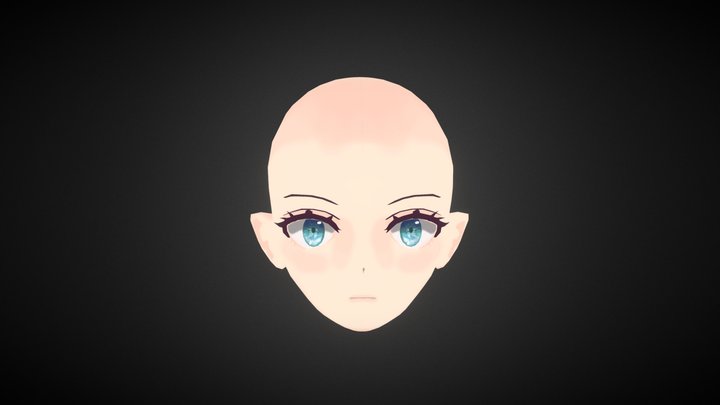 Head anime girl 3D Model