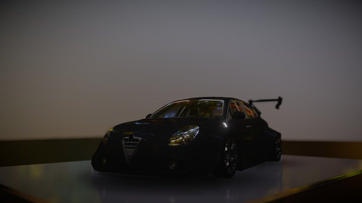 Alfa Romeo Gulietta Quadrifoglio Widebody Design 3D Model