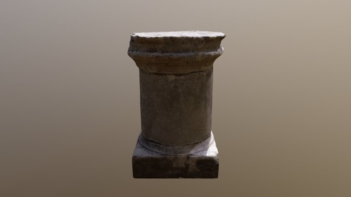 Column from Lindos Acropolis 3D Model