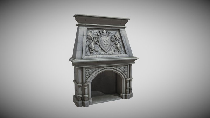 Dragon Fireplace 3D Model