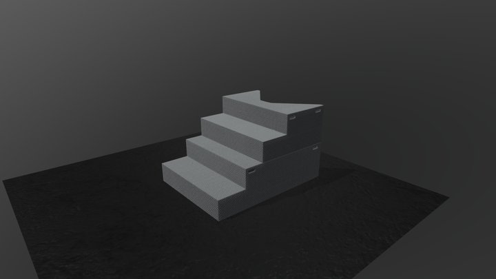 Steel Steps 3D Model