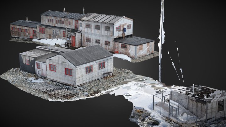 Base E, Stonington Island, Antarctica (HSM.64) 3D Model