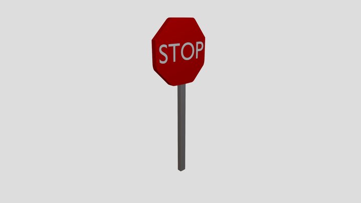 Stop lowpoly – Free 3D Model STL