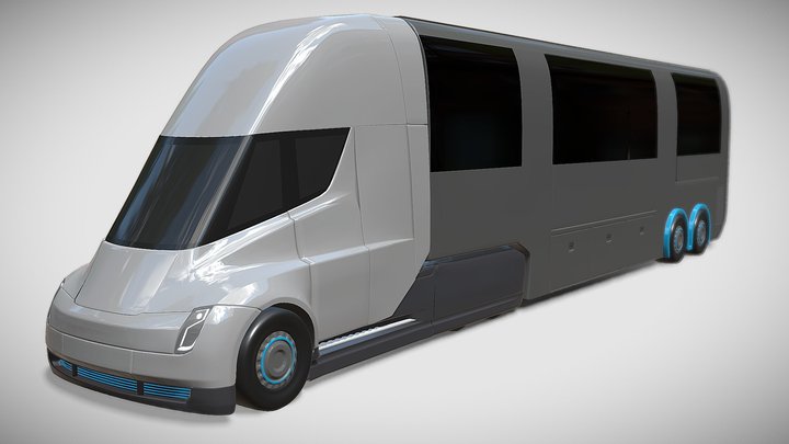 Tesla Semi Truck RV Styling 3D Model