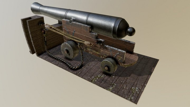 Gun cannon 3D Model